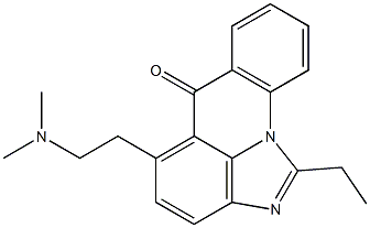 5-(2-Dimethylaminoethyl)-1-ethyl-6H-2,10b-diazaaceanthrylen-6-one 구조식 이미지