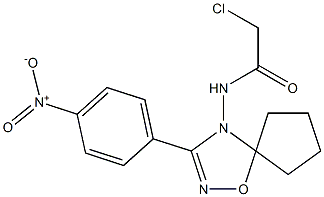 2-Chloro-N-[3-(4-nitrophenyl)-5,5-tetramethylene-1,2,4-oxadiazol-4(5H)-yl]acetamide 구조식 이미지