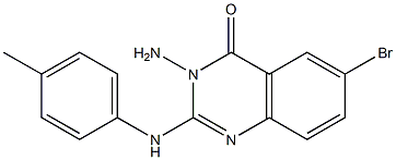 2-[(4-Methylphenyl)amino]-3-amino-6-bromoquinazolin-4(3H)-one Structure