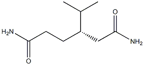 [S,(-)]-3-Isopropylhexanediamide 구조식 이미지