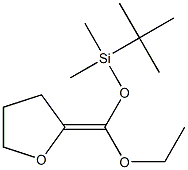 (E)-Tetrahydro-2-[(ethoxy)(tert-butyldimethylsilyloxy)methylene]furan 구조식 이미지