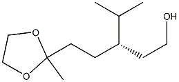 [S,(-)]-3-Isopropyl-5-(2-methyl-1,3-dioxolane-2-yl)-1-pentanol Structure