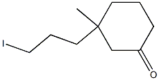 3-(3-Iodopropyl)-3-methylcyclohexan-1-one Structure