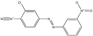 2-Chloro-4-[(3-nitrophenyl)azo]benzenediazonium 구조식 이미지