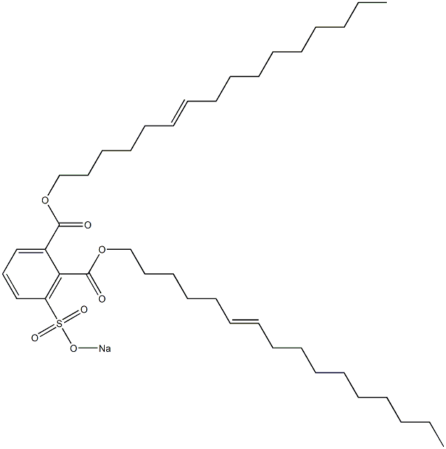 3-(Sodiosulfo)phthalic acid di(6-hexadecenyl) ester 구조식 이미지