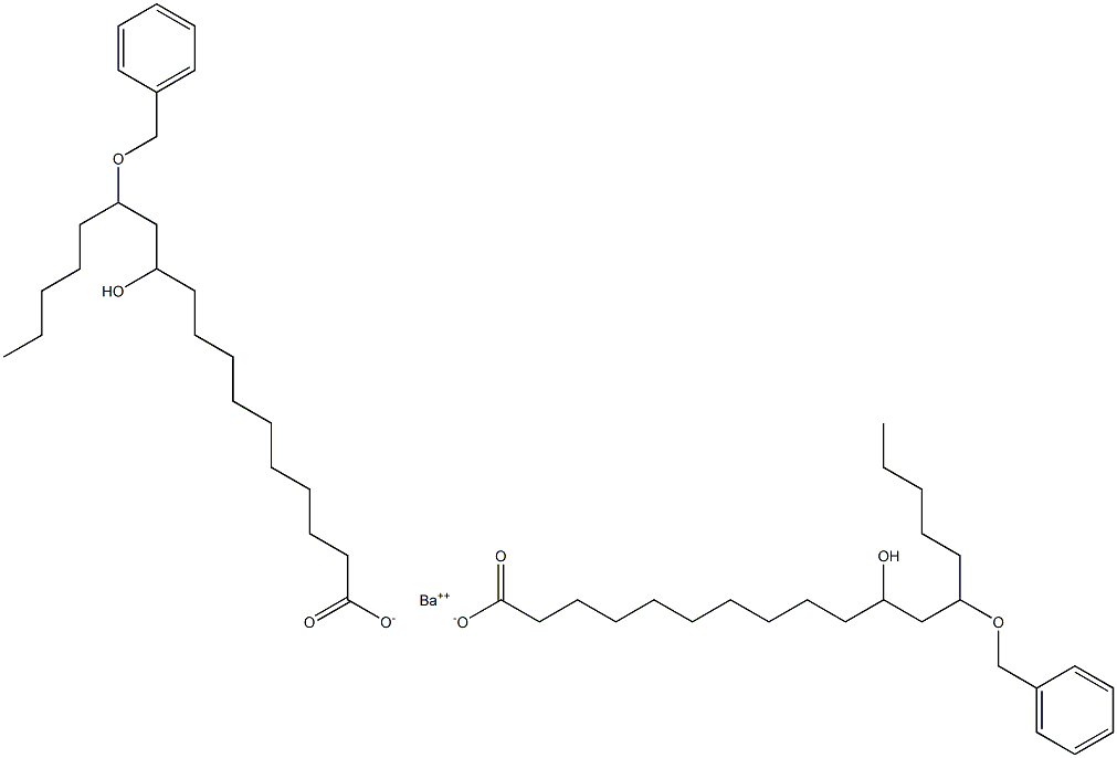 Bis(13-benzyloxy-11-hydroxystearic acid)barium salt 구조식 이미지