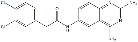 6-[2-(3,4-Dichlorophenyl)acetylamino]quinazoline-2,4-diamine 구조식 이미지