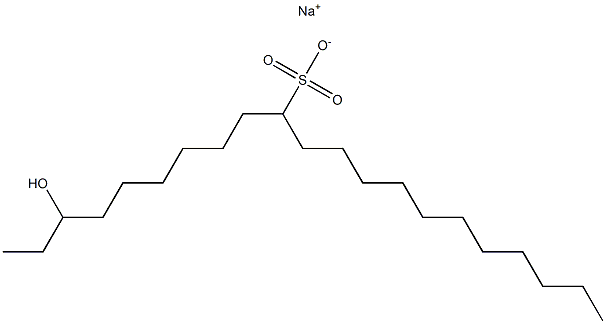 3-Hydroxyhenicosane-10-sulfonic acid sodium salt Structure