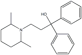 1,1-Diphenyl-3-(2,6-dimethyl-1-piperidinyl)-1-propanol Structure
