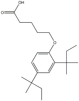 5-(2,4-Di-tert-pentylphenoxy)pentanoic acid 구조식 이미지