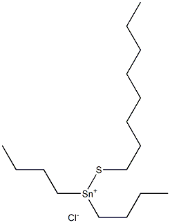 Dibutyl(octylthio)tin(IV) chloride Structure