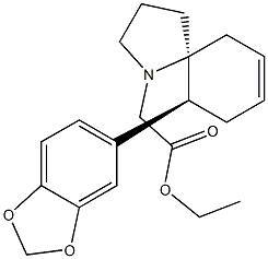 (5S,10S)-10-(1,3-Benzodioxol-5-yl)-1-azaspiro[4.5]dec-7-ene-1-acetic acid ethyl ester Structure