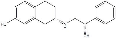 (7S)-5,6,7,8-Tetrahydro-7-[[(S)-2-hydroxy-2-phenylethyl]amino]naphthalen-2-ol 구조식 이미지