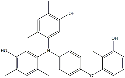 N,N-Bis(5-hydroxy-2,4-dimethylphenyl)-4-(3-hydroxy-2-methylphenoxy)benzenamine Structure