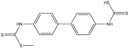 (1,1'-Biphenyl-4,4'-diyl)bis(imino)bis(dithioformic acid methyl) ester 구조식 이미지