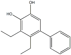 4-Phenyl-5,6-diethylbenzene-1,2-diol 구조식 이미지