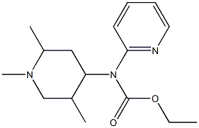 N-(2-Pyridinyl)-N-(1,2,5-trimethylpiperidin-4-yl)carbamic acid ethyl ester 구조식 이미지