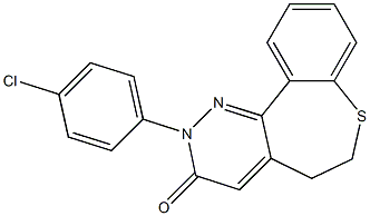 2-(4-Chlorophenyl)-5,6-dihydro-[1]benzothiepino[5,4-c]pyridazin-3(2H)-one Structure