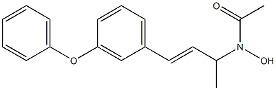 N-[(E)-3-(3-Phenoxyphenyl)-1-methyl-2-propenyl]acetohydroxamic acid 구조식 이미지