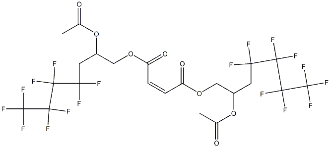 Maleic acid bis(2-acetyloxy-4,4,5,5,6,6,7,7,7-nonafluoroheptyl) ester 구조식 이미지