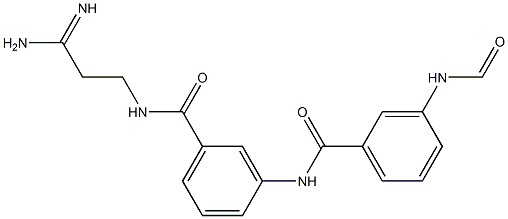 3-[[3-(Formylamino)benzoyl]amino]-N-(3-imino-3-aminopropyl)benzamide 구조식 이미지