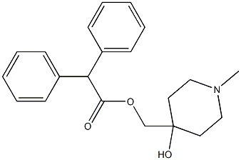 2,2-Diphenylacetic acid (4-hydroxy-1-methylpiperidin-4-yl)methyl ester Structure