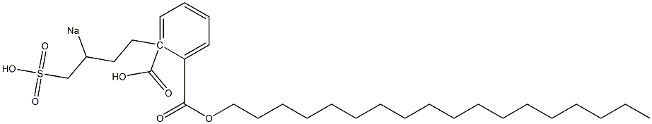 Phthalic acid 1-octadecyl 2-(3-sodiosulfobutyl) ester Structure
