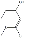 1,1-Bis(methylthio)-2-methyl-1-penten-3-ol 구조식 이미지