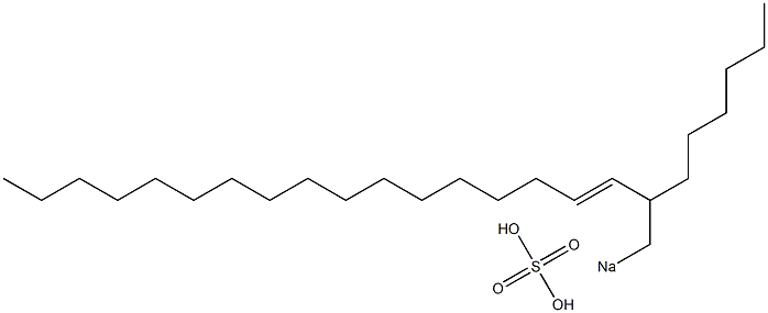 Sulfuric acid 2-hexyl-3-nonadecenyl=sodium ester salt Structure