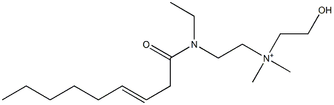 2-[N-Ethyl-N-(3-nonenoyl)amino]-N-(2-hydroxyethyl)-N,N-dimethylethanaminium 구조식 이미지