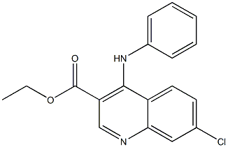 4-[[Phenyl]amino]-7-chloroquinoline-3-carboxylic acid ethyl ester Structure