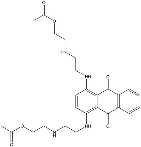 1,4-Bis[[2-[(2-hydroxyethyl)amino]ethyl]amino]-9,10-anthraquinone diacetate 구조식 이미지