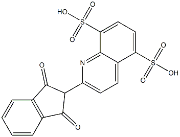 2-(1,3-Dioxoindan-2-yl)quinoline-5,8-disulfonic acid Structure