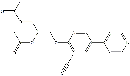 6-[2,3-Bis(acetoxy)propoxy]-3,4'-bipyridine-5-carbonitrile Structure