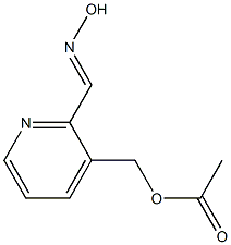 Acetic acid [2-[(hydroxyimino)methyl]-3-pyridinyl]methyl ester Structure
