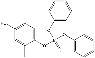 Phosphoric acid (4-hydroxy-2-methylphenyl)diphenyl ester 구조식 이미지
