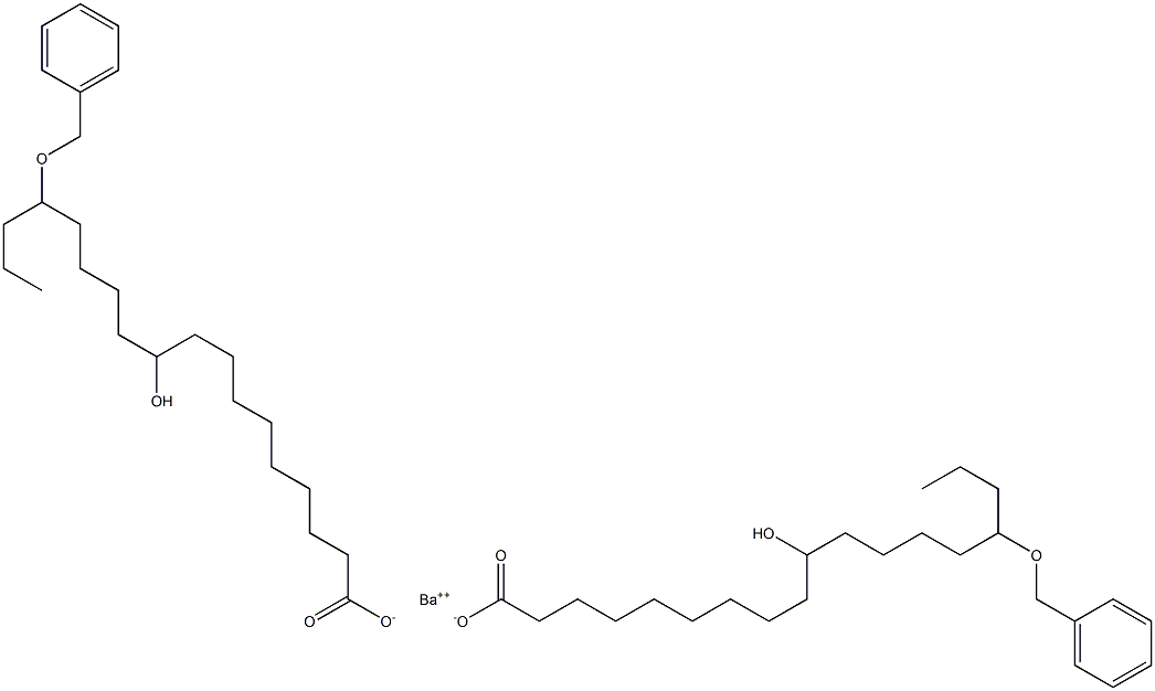 Bis(15-benzyloxy-10-hydroxystearic acid)barium salt Structure