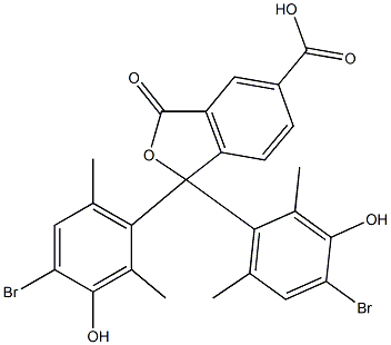 1,1-Bis(4-bromo-3-hydroxy-2,6-dimethylphenyl)-1,3-dihydro-3-oxoisobenzofuran-5-carboxylic acid Structure