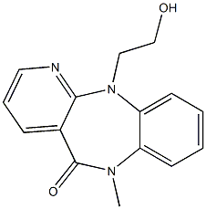 6,11-Dihydro-11-(2-hydroxyethyl)-6-methyl-5H-pyrido[2,3-b][1,5]benzodiazepin-5-one 구조식 이미지