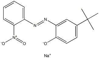 Sodium 4-(1,1-dimethylethyl)-2-(o-nitrophenylazo)phenolate 구조식 이미지