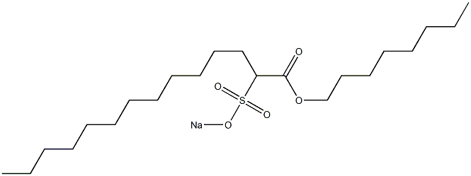 2-(Sodiosulfo)tetradecanoic acid octyl ester Structure