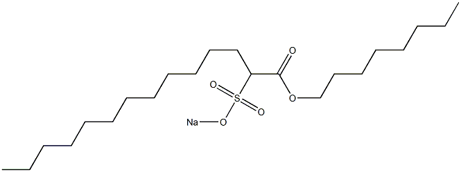 2-(Sodiosulfo)tetradecanoic acid octyl ester 구조식 이미지