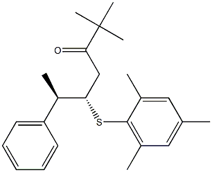 (5S,6R)-5-(2,4,6-Trimethylphenylthio)-2,2-dimethyl-6-phenyl-3-heptanone 구조식 이미지