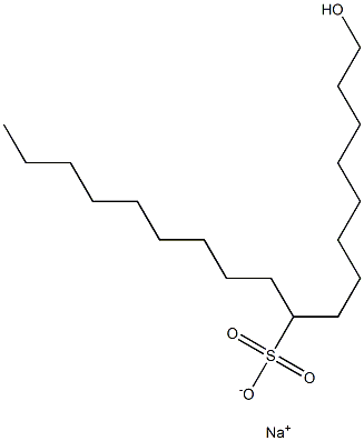 1-Hydroxyoctadecane-9-sulfonic acid sodium salt Structure