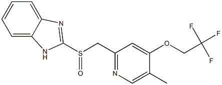 2-[[[4-(2,2,2-Trifluoroethoxy)-5-methylpyridin-2-yl]methyl]sulfinyl]-1H-benzimidazole 구조식 이미지