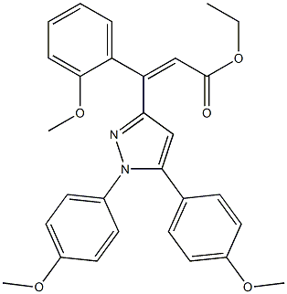 (Z)-3-(2-Methoxyphenyl)-3-[[1-(4-methoxyphenyl)-5-(4-methoxyphenyl)-1H-pyrazol]-3-yl]propenoic acid ethyl ester Structure