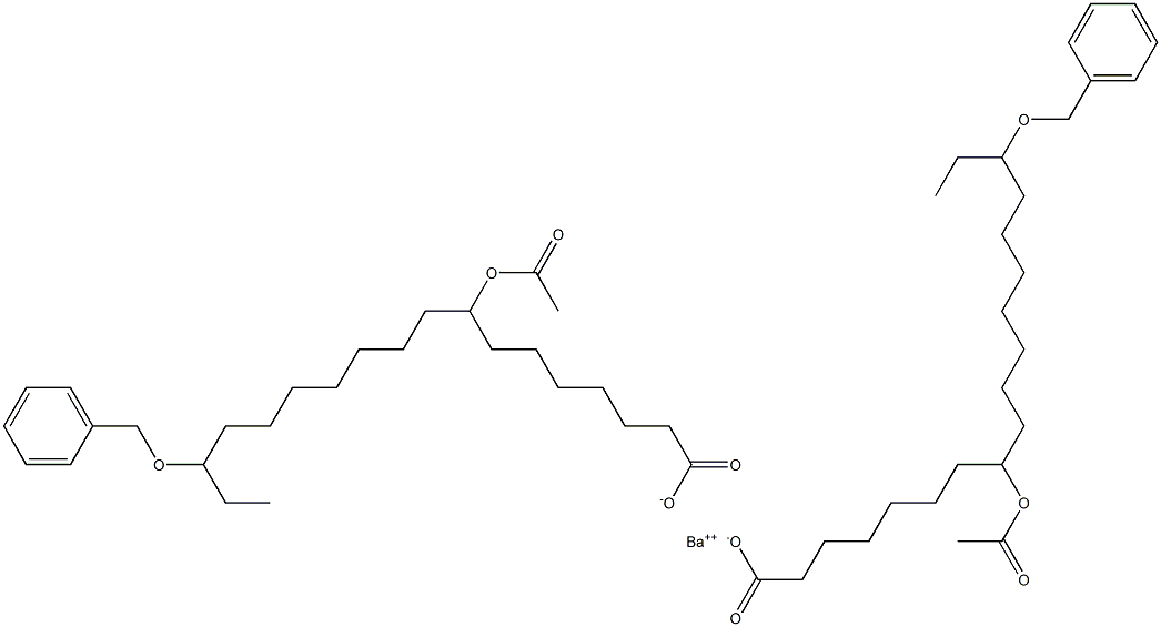 Bis(16-benzyloxy-8-acetyloxystearic acid)barium salt 구조식 이미지