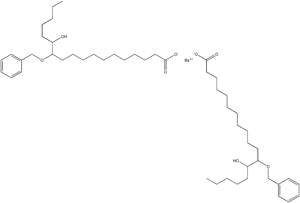 Bis(12-benzyloxy-13-hydroxystearic acid)barium salt 구조식 이미지