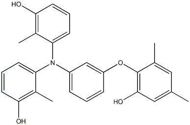 N,N-Bis(3-hydroxy-2-methylphenyl)-3-(6-hydroxy-2,4-dimethylphenoxy)benzenamine Structure