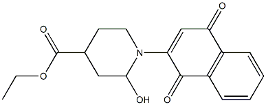 2-[2-Hydroxy-4-(ethoxycarbonyl)piperidin-1-yl]-1,4-naphthoquinone Structure